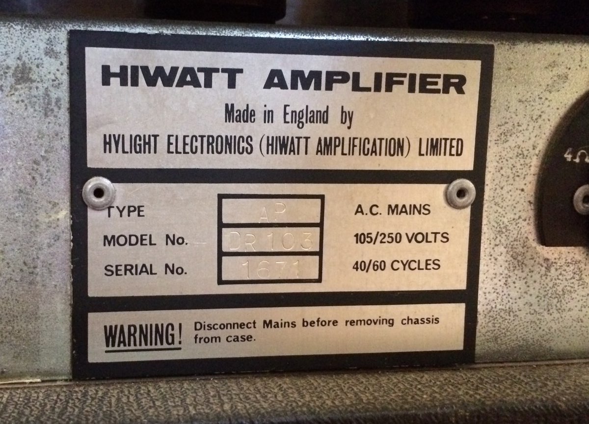 1971 Hiwatt DR103 amplifier SN 1671 - crop.jpg