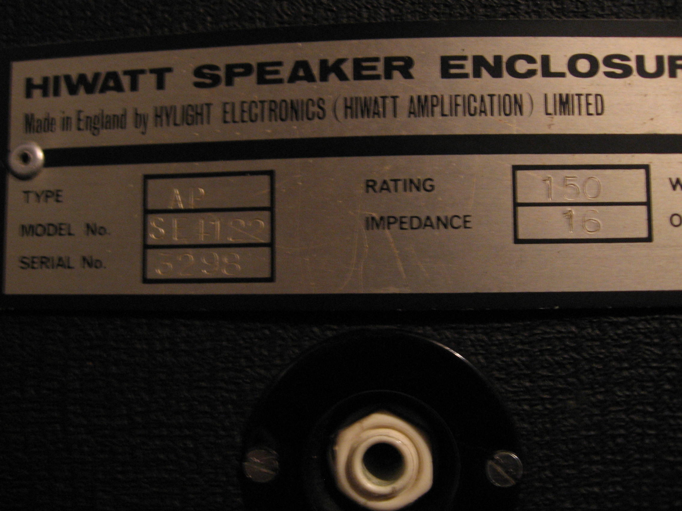 Speaker tag- SE4122 SN 3298.JPG