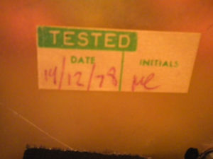 Test Date Sticker